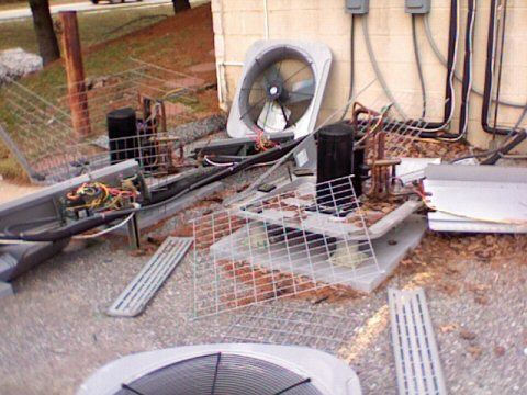 copper theft air conditioner