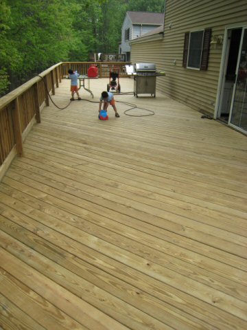 deck unsealed yellow pine
