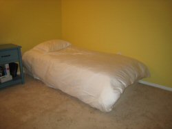 platform bed with storage closed