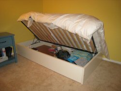 bed-open platform bed with storage from ikea
