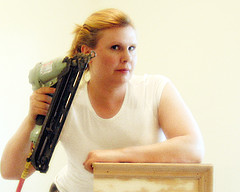 finish nailer woman