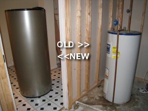 old_and_new_water_heater
