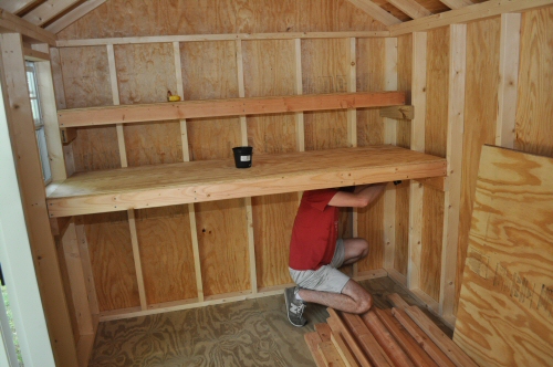 How to Build Shed Storage Shelves - One Project Closer