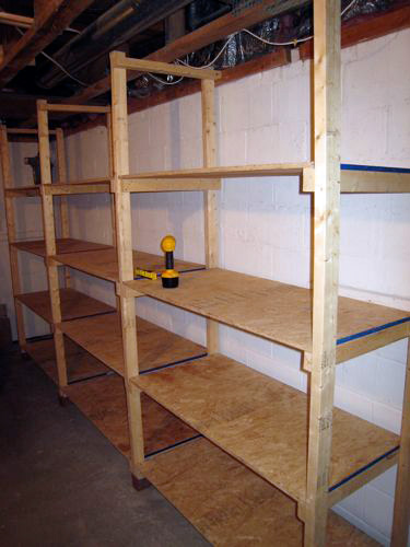 How to Build Inexpensive Basement Storage Shelves - One ...