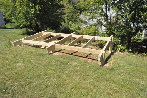 How to build a shed foundation on a hill
