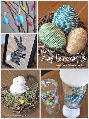 5 Minutes or Less: 5 Dollar Store Easter Decor Ideas - One ...
