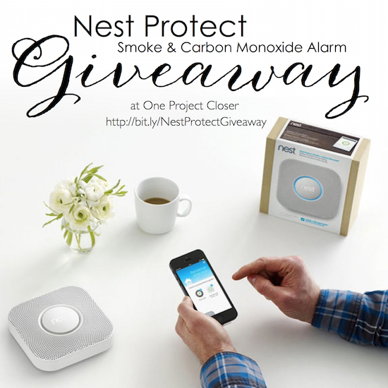 nest protect giveaway on One Project Closer
