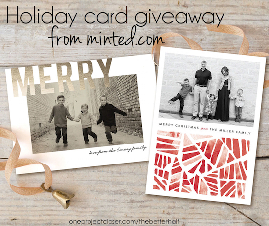 Minted.com holiday card giveaway