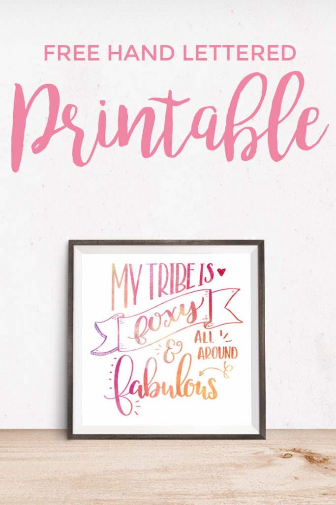 How To Hand Letter PLUS a Free Foxy Printable - Come download this ADORABLE (and FREE) hand lettered printable, and learn how to easily create your very own! 