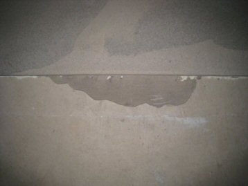 self leveling mortar pooling