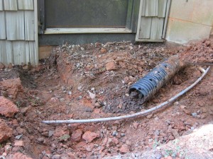 preparing for new concrete porch