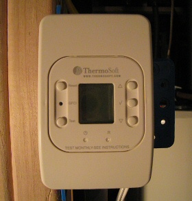 radiant heated flooring thermostat