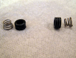 Springs and rubber seals
