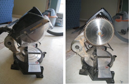 Mitre Saw Blade with Guard and without Guard