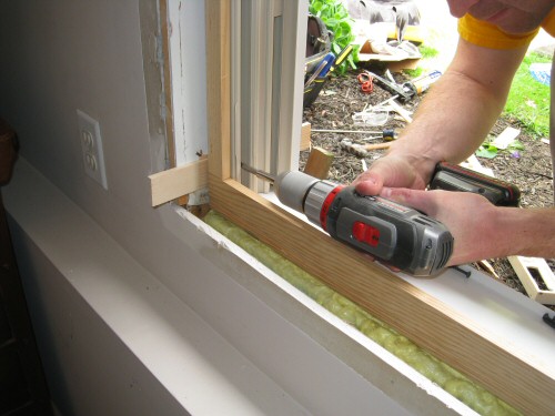 fastening-a-window-to-rough-in-framing