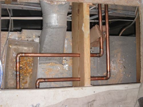 Plumbing New Location Under Floor