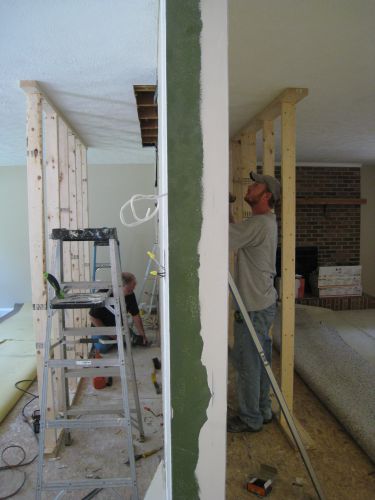removing part of a load bearing wall image via One Project Closer