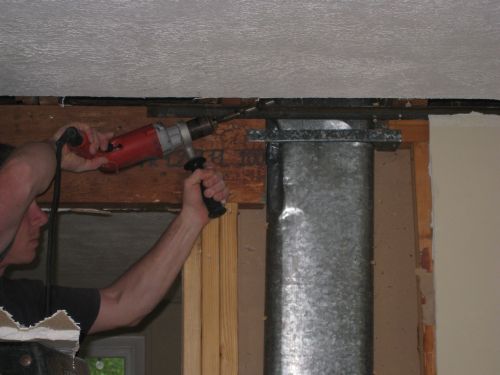 drilling through joists for lighting