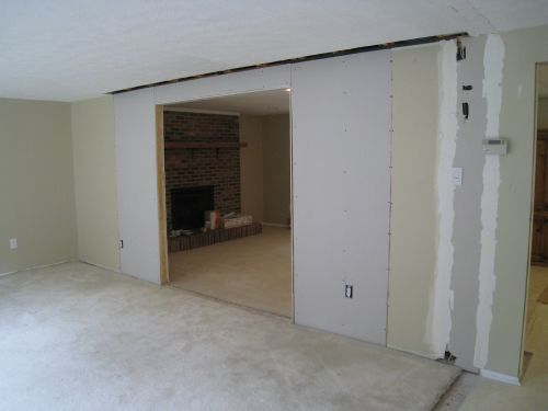 drywall up  in Dining Room