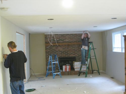 recessed lighting installation