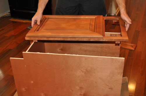 solid wood cabinet face assembly