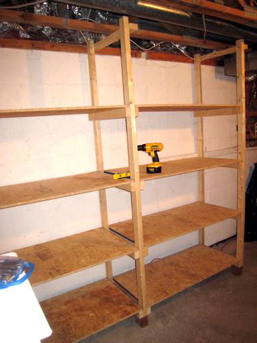 How To Build Simple Basement Storage Shelves 