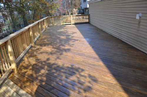 X-100 Deck Sealer on the Surface of a Deck