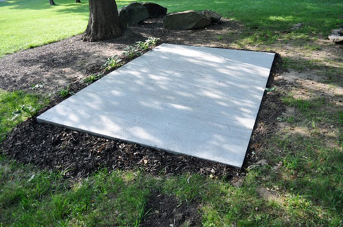 Concrete pads installation