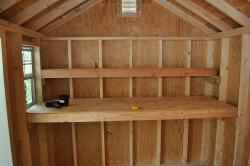 How to Build Shed Storage Shelves - One Project Closer