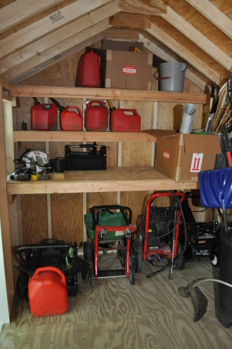 How to Build Shed Storage Shelves - One Project Closer