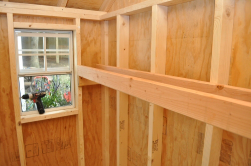 How to Build Shed Storage Shelves - One Project Closer