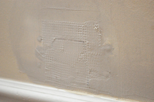 How To Repair A Medium Size Hole In Drywall - Can See Drywall Patch Through Paint
