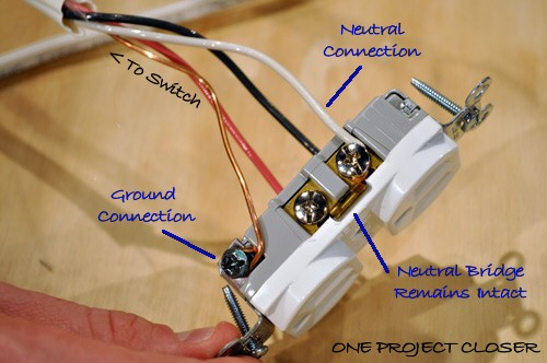 Video: How to Wire a Half-Switched Outlet - One Project Closer