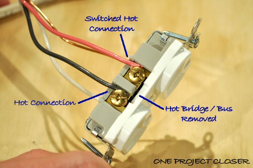 electrical outlet wiring with switch