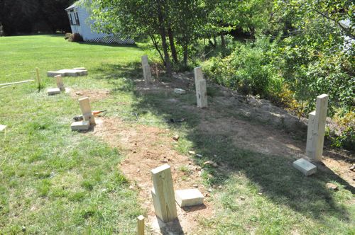 How to Build a Post &amp; Beam Shed Foundation on a Slope 