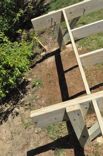 how to build a post & beam shed foundation on a slope