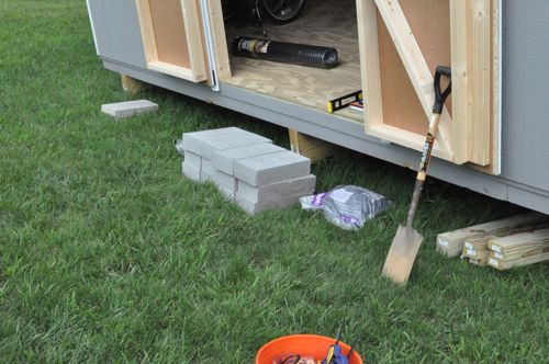 How to build a shed ramp with pavers
