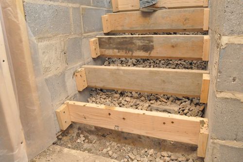 How to build concrete steps