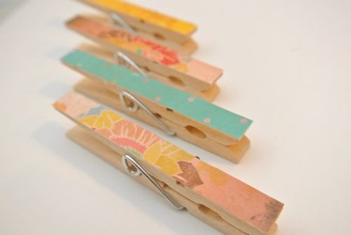 5 Minutes or Less: Dressed Up Clothes Pins - One Project Closer