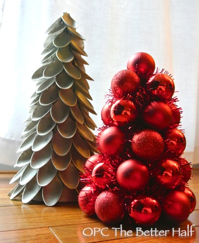 How to Make Dollar Store Christmas Trees - One Project Closer