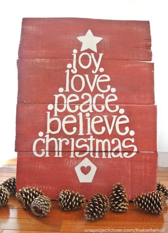 Win a free Christmas Pallet from One Project Closer plus tutorial!