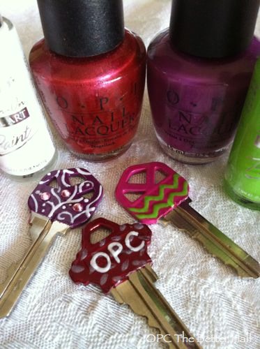 Personalized Keys with Nail Polish - OPC The Better Half