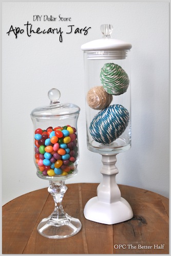 Apothecary Jars: DIY Designer Decor Dollar Tree Craft - My Crafty Zoo