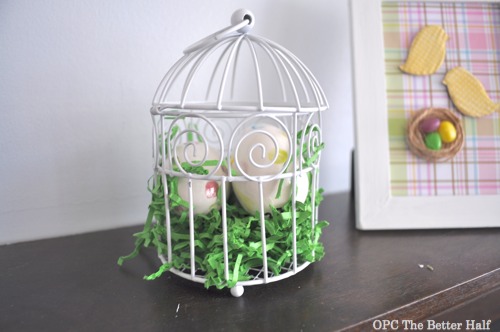 Birdcage with Ceramic Eggs - OPC The Better Half