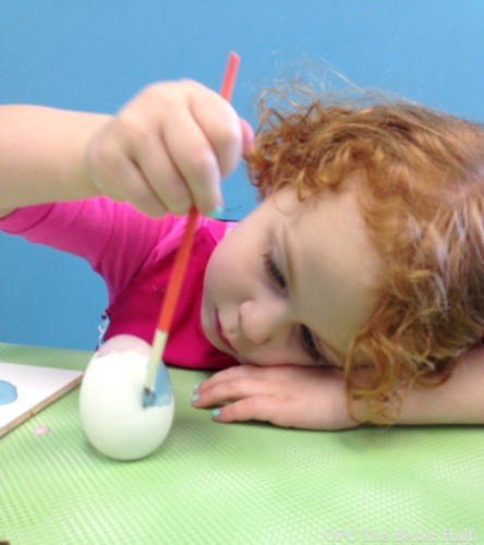 Izzie painting eggs - OPC The Better Half