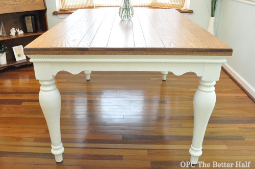 DIY Farmhouse Style Dining Table - OPC The Better Half