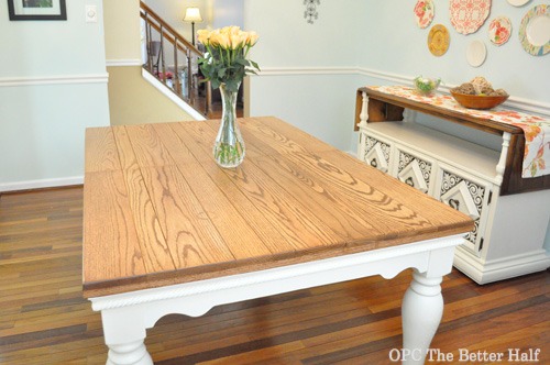 DIY Farmhouse Style Dining Table - OPC The Better Half