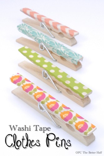 Washi Tape clothes pins - OPC The Better Half