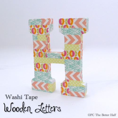 Washi Tape Wooden Letter - OPC The Better Half
