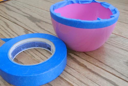 Blue Painter's tape on Ceramic Bowl - OPC The Better Half